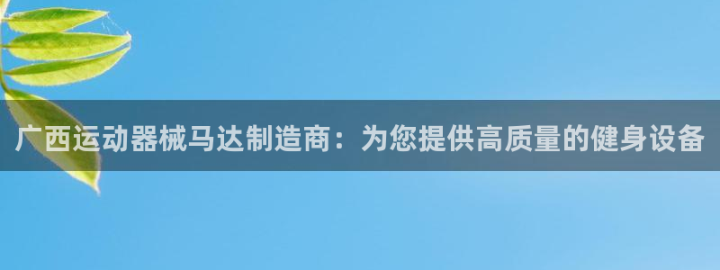 尊龙凯时邀请码：广西运动器械马达制造商：为您提供高质