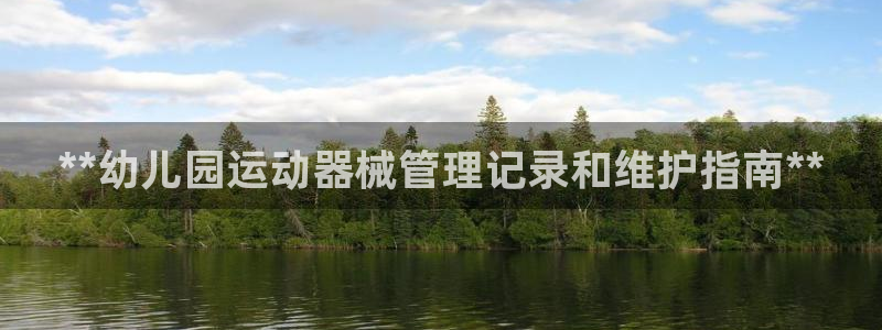 尊龙凯时下载链接：**幼儿园运动器械管理记录和维护指