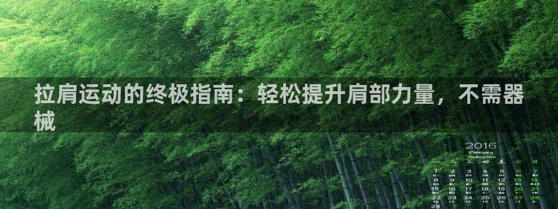 尊龙网站注册站注册：拉肩运动的终极指南：轻松提升肩部