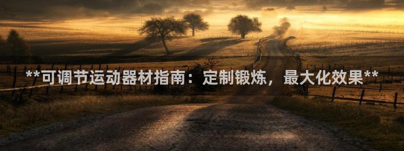 尊龙官方网站首页：**可调节运动器材指南：定制锻炼，