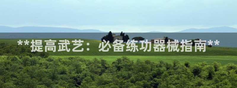 尊龙凯时官网平台：**提高武艺：必备练功器械指南**