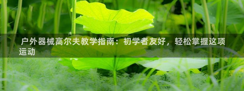 凯时kb88kb88： 户外器械高尔夫教学指南：初学