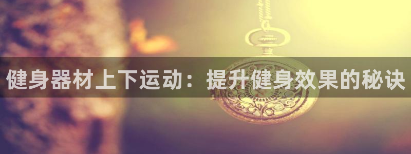 尊龙客服：健身器材上下运动：提升健身效果的秘诀