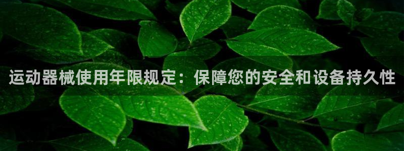 尊龙凯时人生就是博·(中国)：运动器械使用年限规定：